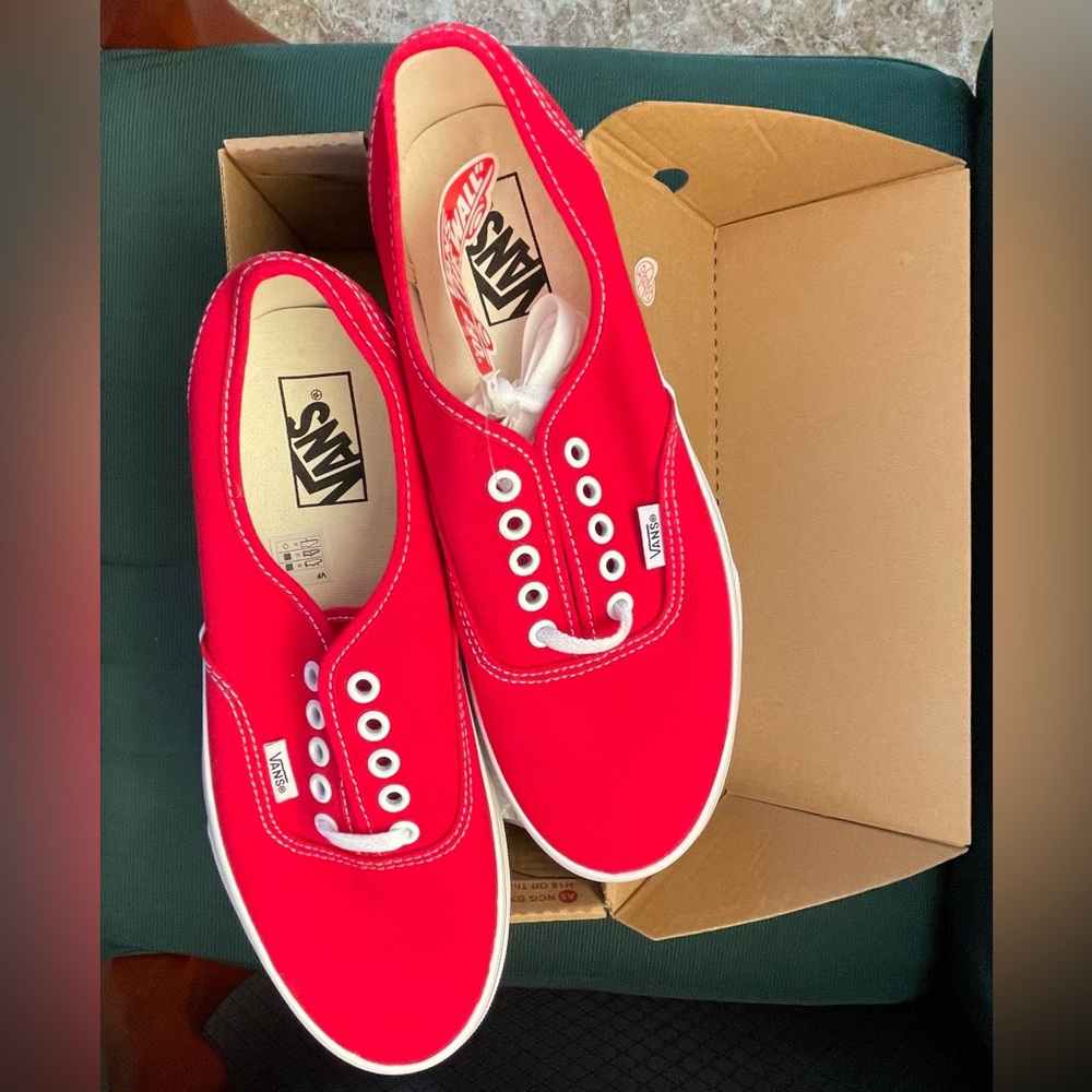 Red Authentic Vans